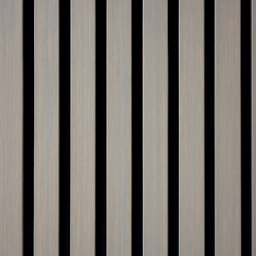 Wandpaneel Bamboe 280 x 60cm – Grijs eiken met zwart vilt