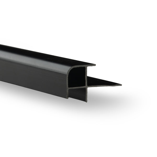 Wandpaneel Eindhoekprofiel zwart 6mm