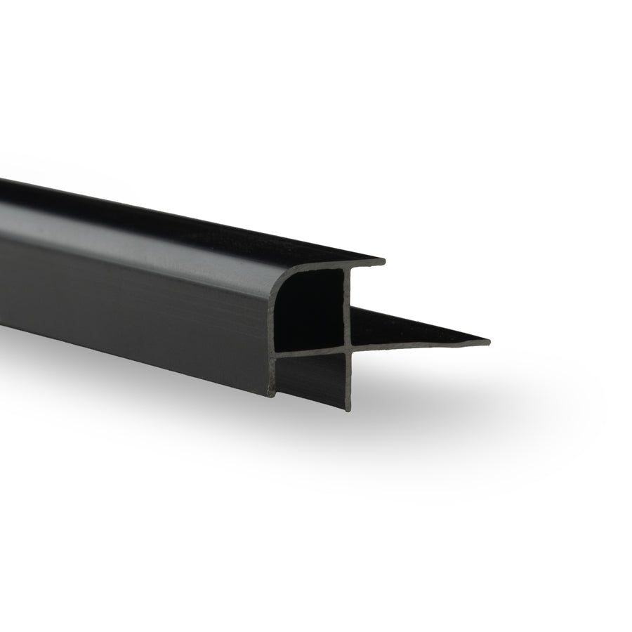 Wandpaneel Eindhoekprofiel zwart 6mm