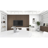 Wandpaneel MDF 240cm x 60cm – Bruin eiken met zwart vilt