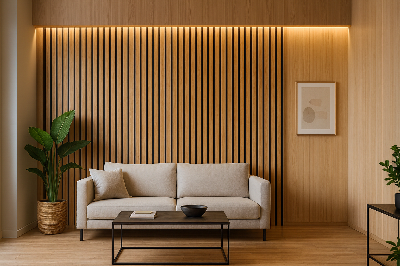 Bamboe 280cm x 60cm  Bruin eiken met zwart vilt