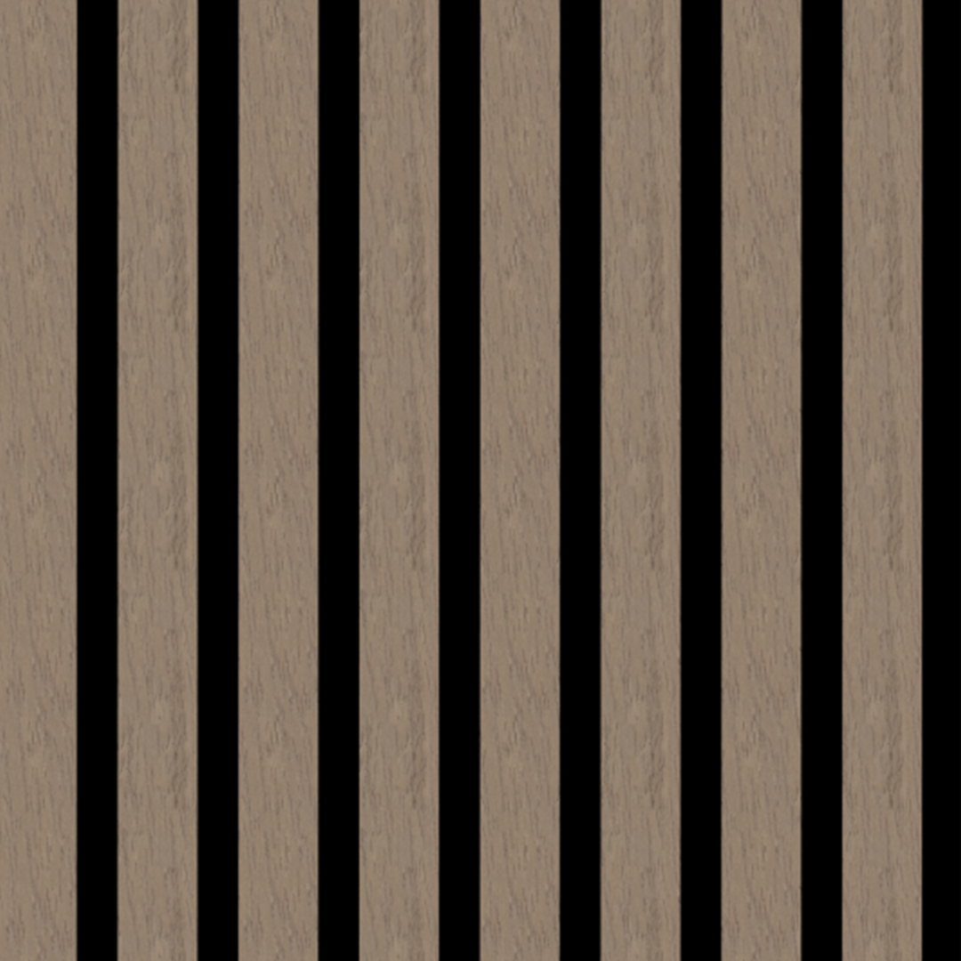 Wandpaneel MDF 240 x 60cm – Bruin eiken met zwart vilt