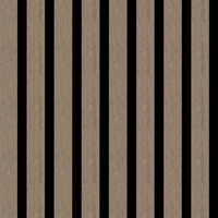 Wandpaneel MDF 240cm x 60cm – Bruin eiken met zwart vilt
