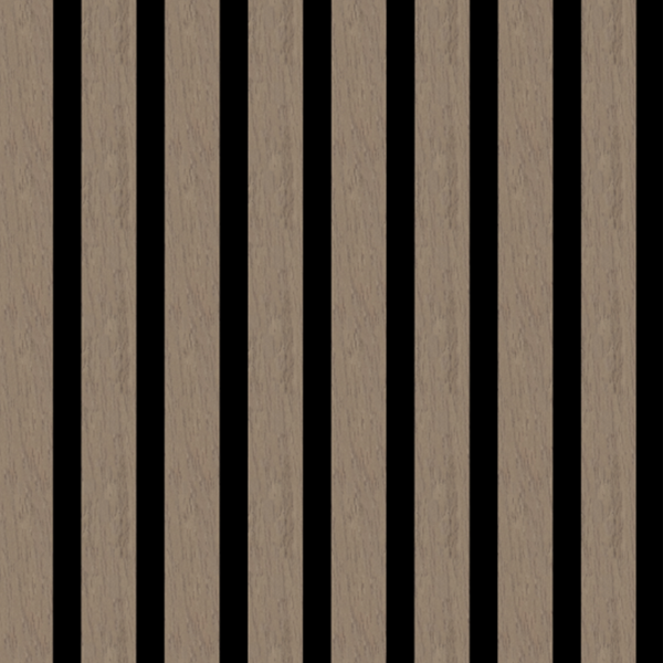Wandpaneel MDF 240cm x 60cm – Bruin eiken met zwart vilt