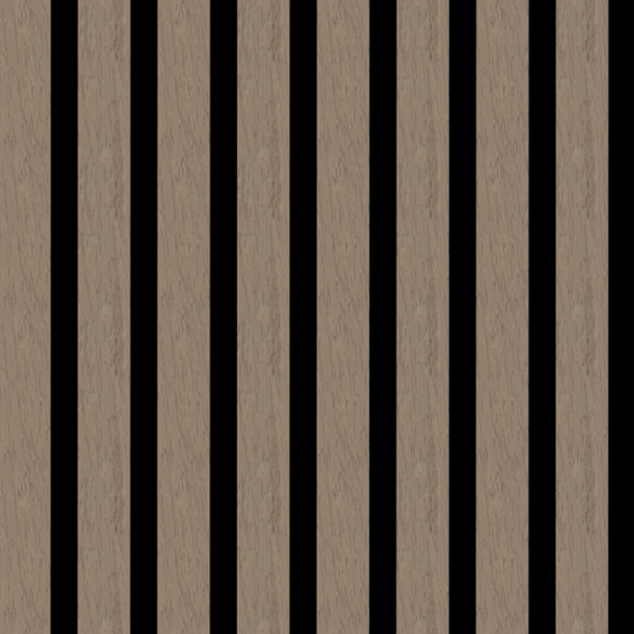 Wandpaneel MDF 240cm x 60cm – Bruin eiken met zwart vilt