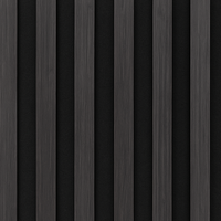 Wandpaneel Bamboe 280cm x 60cm  Zwart eiken met zwart vilt